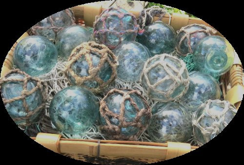 Japanese Glass Fishing FLOATS 3-3.5″ Lot 16 Netted/Plain Nautical Decor USA BZ