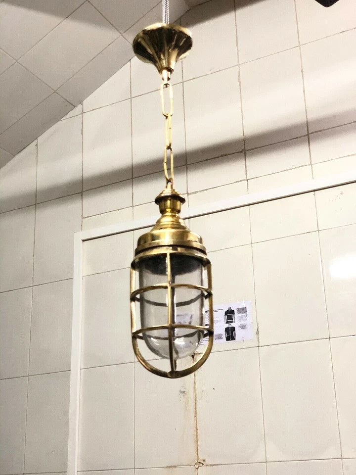 Nautical Ship Marine Solid Brass Hanging Cargo Pendant Light