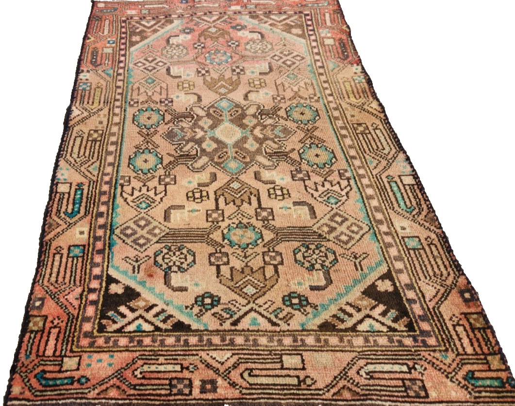 3’7″x2’2″ ANTIQUE HAND KNOTTED CAUCASIAN KAZAK SERAPE TRIBAL WOOL RUG RUNNER