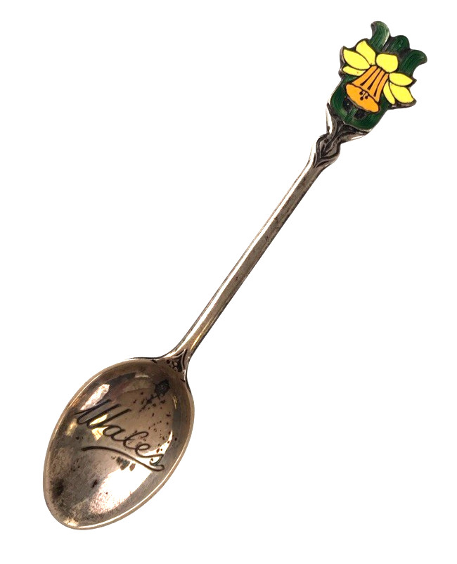 Sterling Silver Spoon Wales United Kingdom 11 Grams Vintage Floral Demitasse Tea