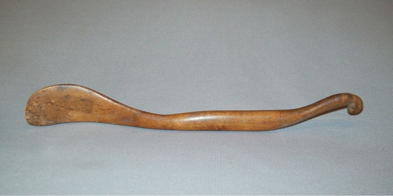 Old Antique Vtg 19th C 1800s Small Folk Art Carved Wooden Paddle Tool Whats it