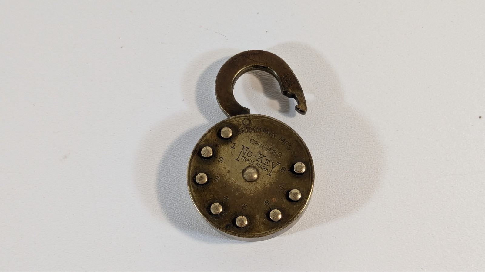 VINTAGE Berkman Mfg Co. Keyless Lock (NO COMBO OPEN LOCK)
