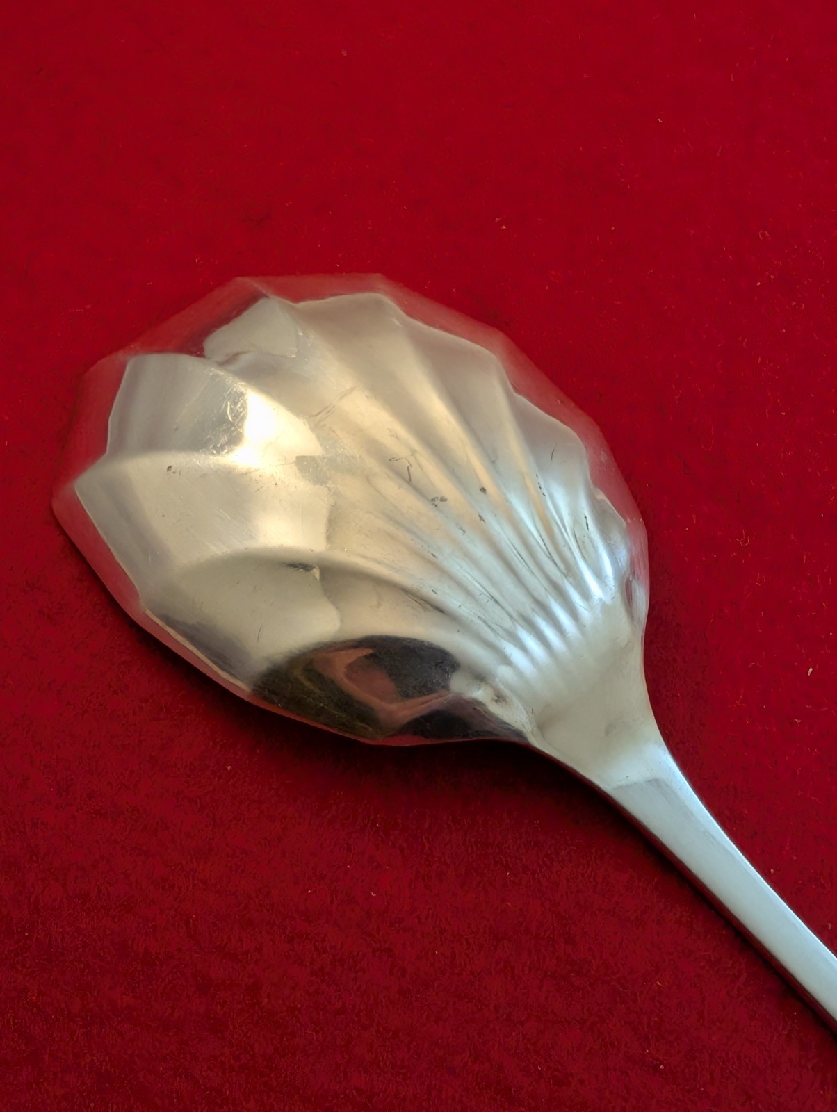 Georgian Pattern Silver Plate Casserole Serving Spoon 9 1/4″ Silverplate