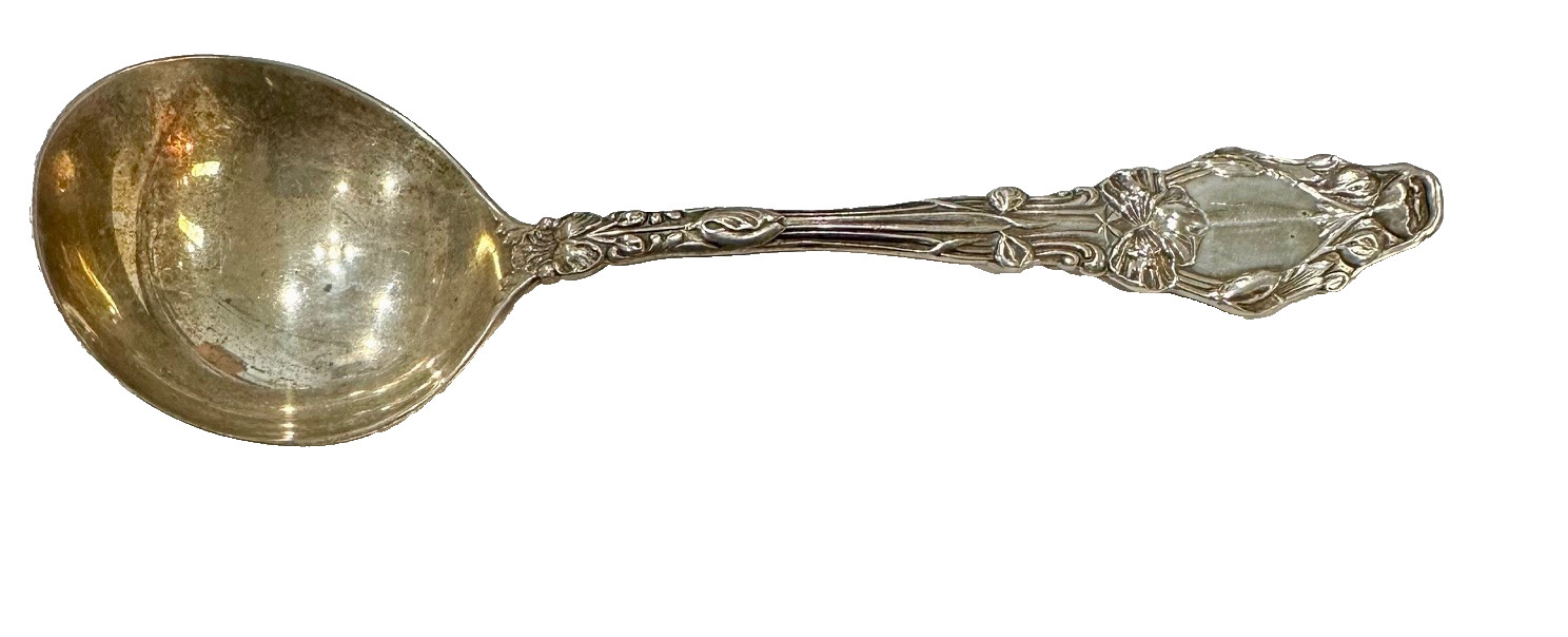 Gorham Sterling Silver Round Bowl Bouillon Soup Spoon Virginiana 5″ 1904-1905