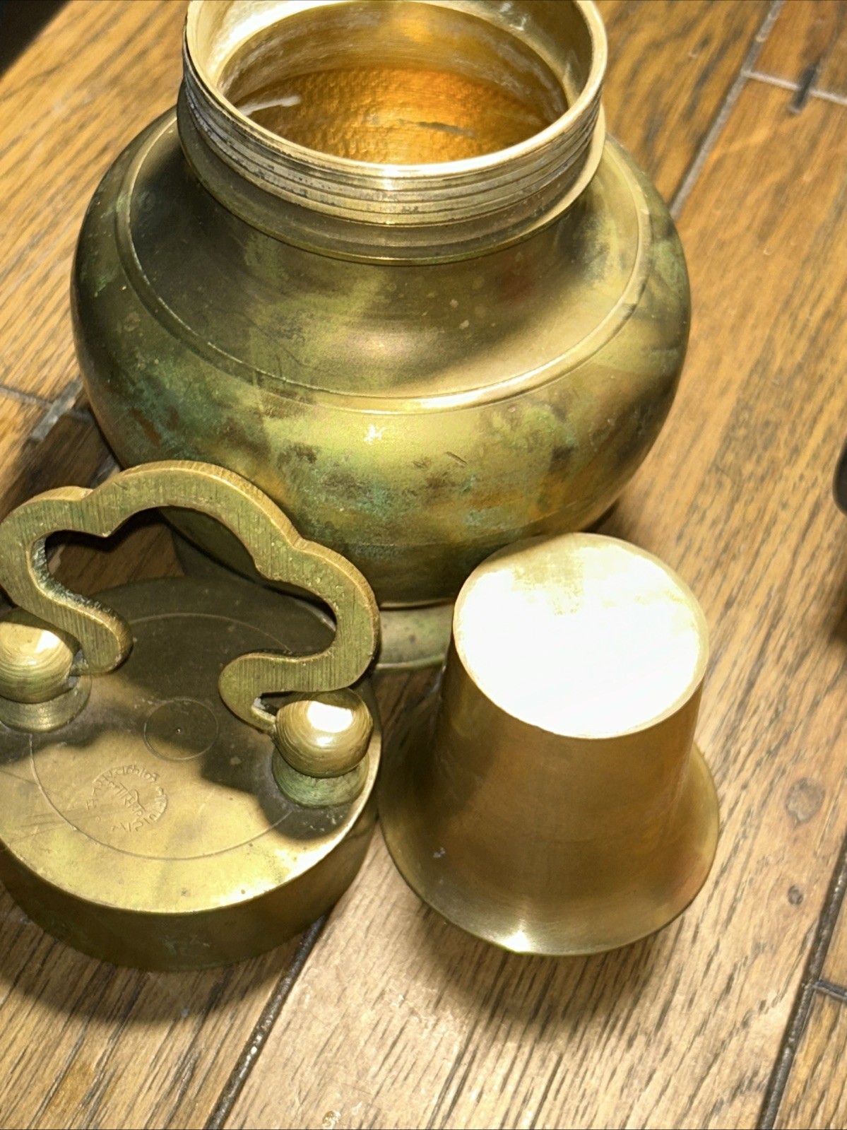 antique vintage brass india milk container pot jug tumbler holy water home decor