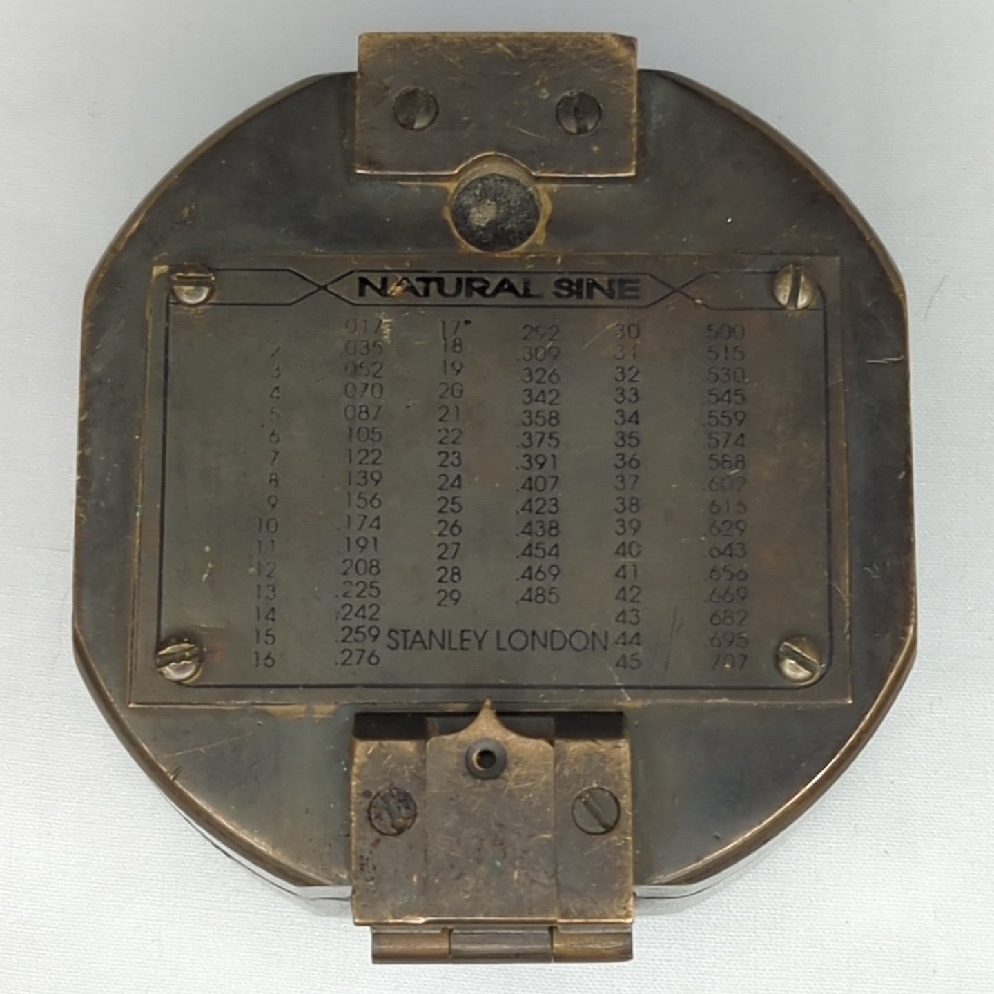 Vintage Stanley London Brass Compass Natural Sine – Broken