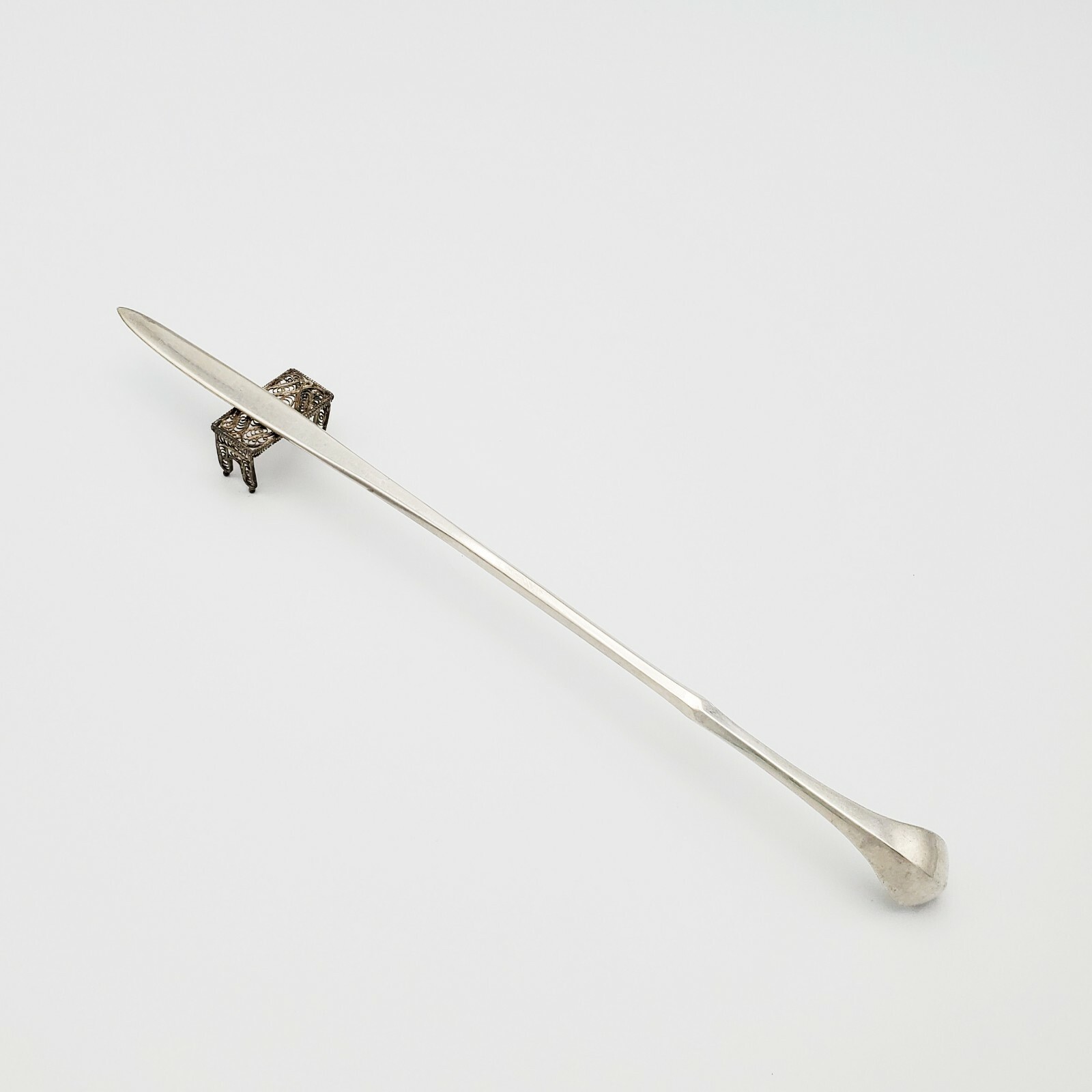 Coin Silver Medical Instrument Surgical Lithotomy Knife & Scoop USA Kirk ?