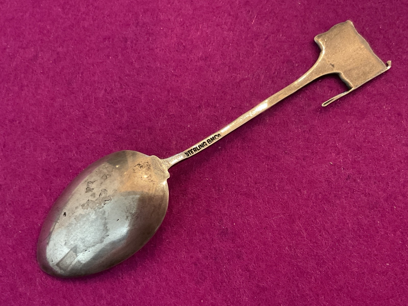 Bermuda Enamel Flag United Kingdom England 4″ Sterling Souvenir Spoon by BMCo