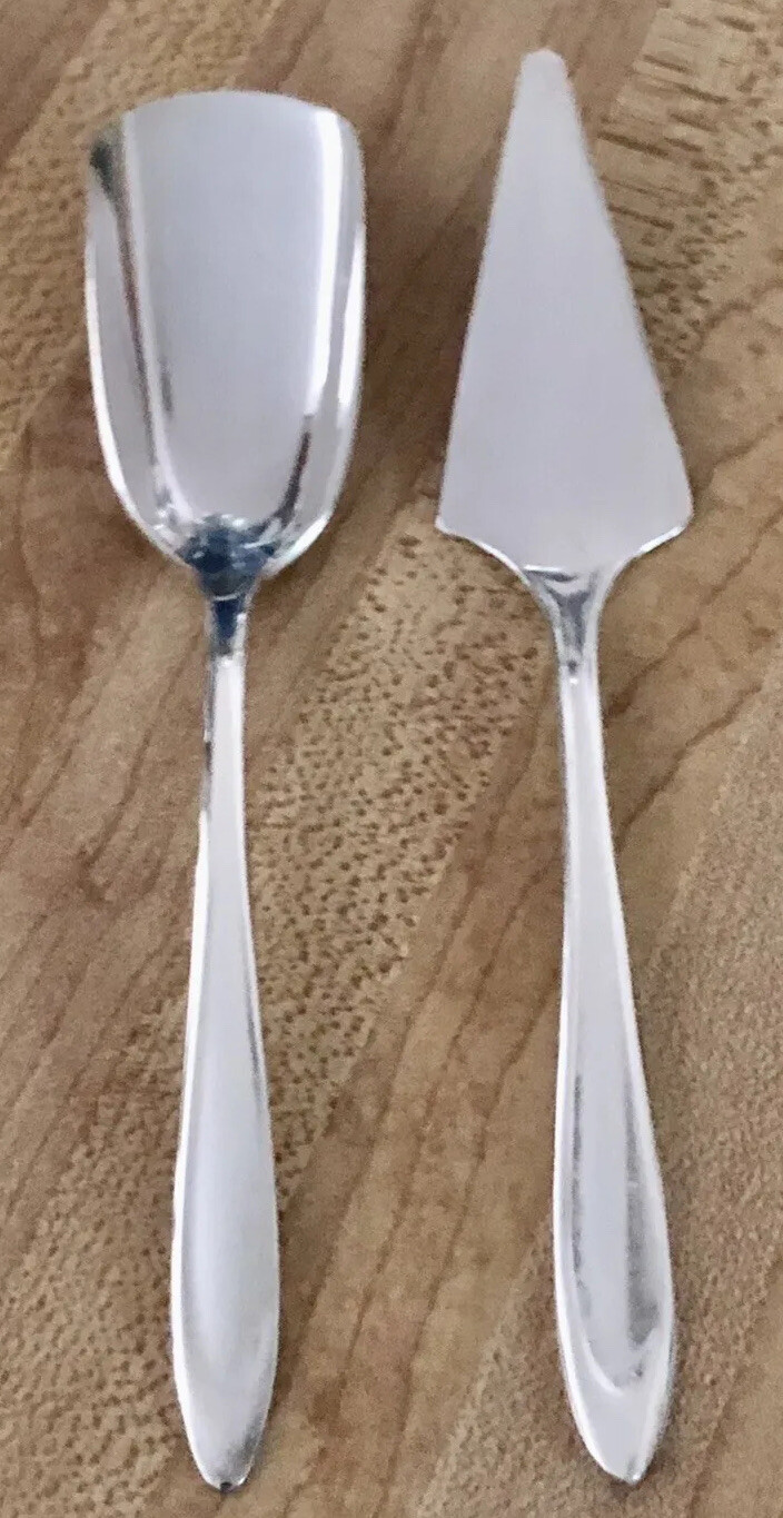 2 Piece MERIDIAN International Silverplate Petite Server & Bon Bon Spoon