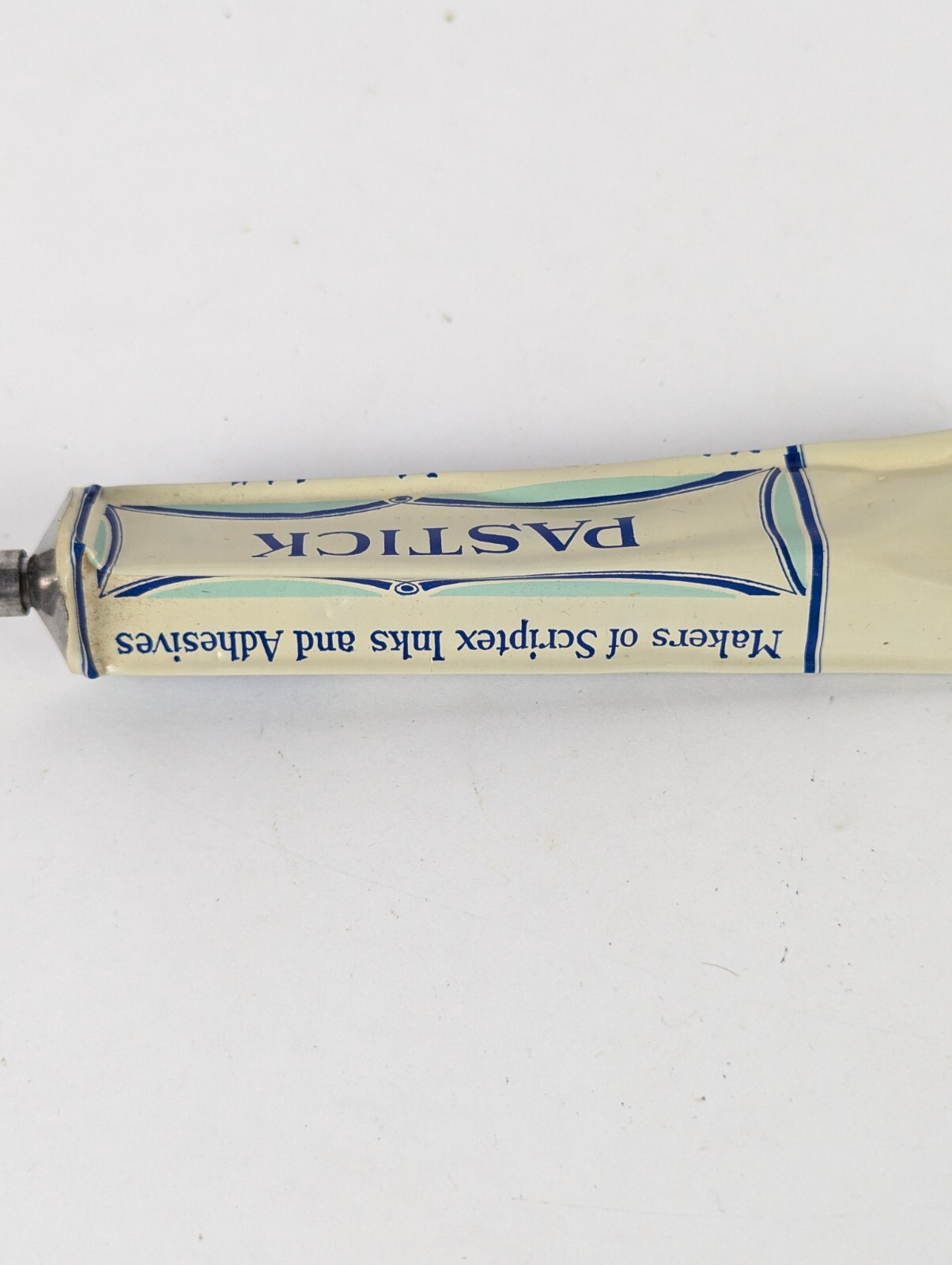 Rare Antique Scriptex Pastick Liquid Paste Tube NOS 1890–1915 Art Collectible