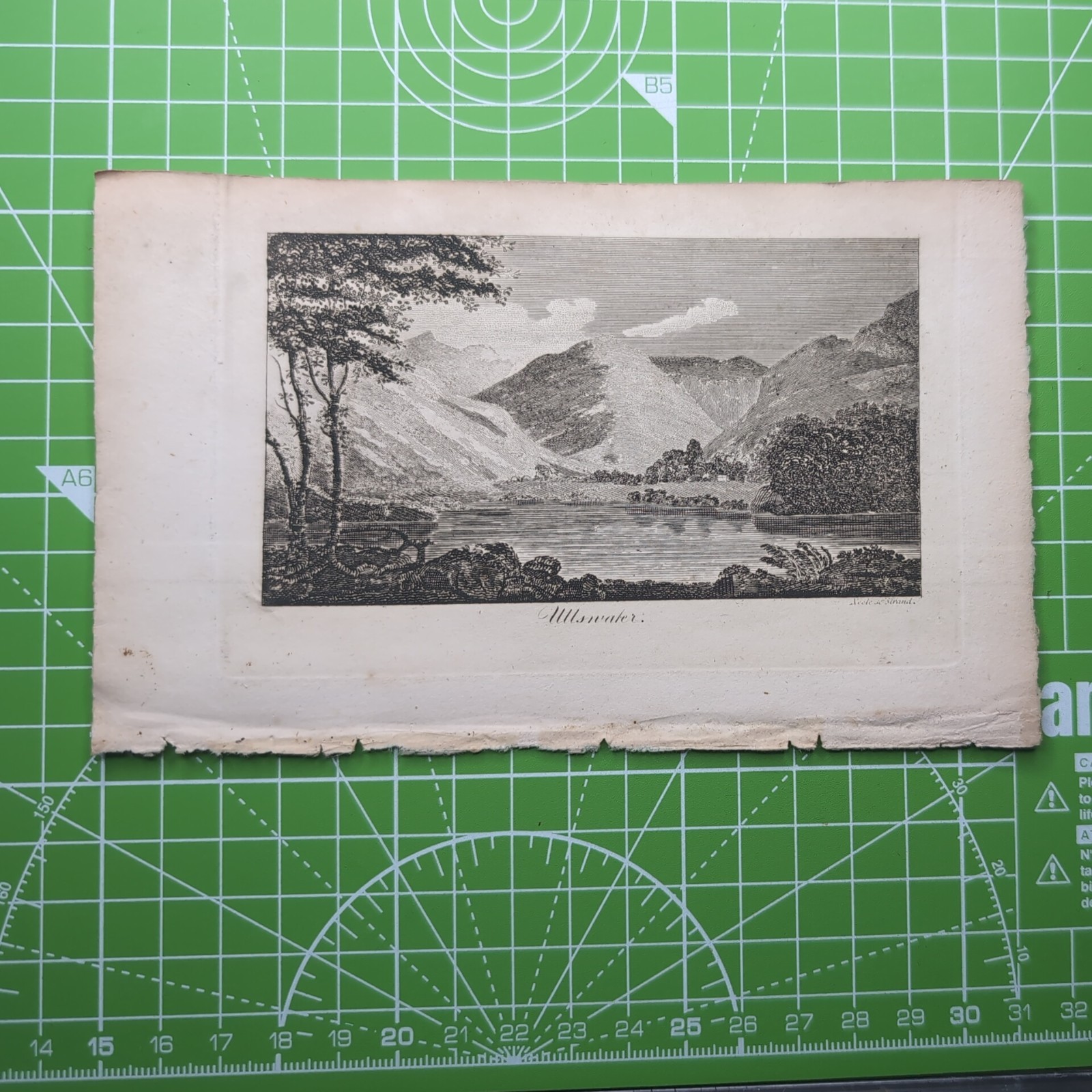 Original 1810 Engraving Of Ullswater Lake