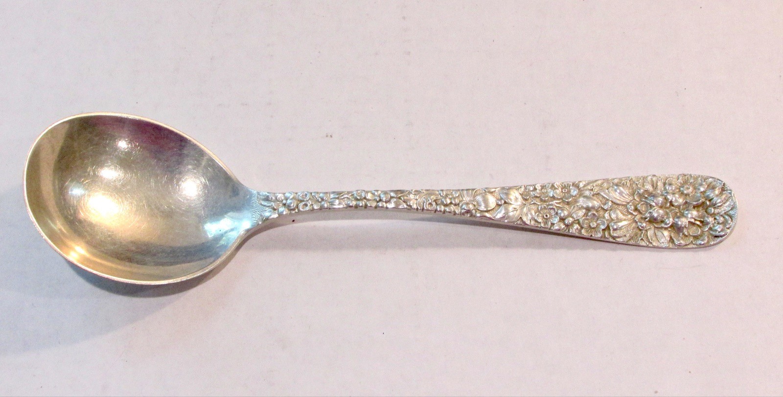 Vintage Stieff Rose Sterling Round Gumbo Soup Spoon 7″ No Monogram AP