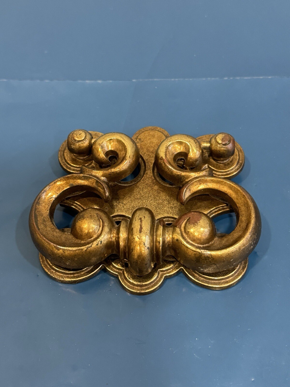 Burlington House Furniture Dresser Drawer Pull Brass Hardware Vintage Credenza