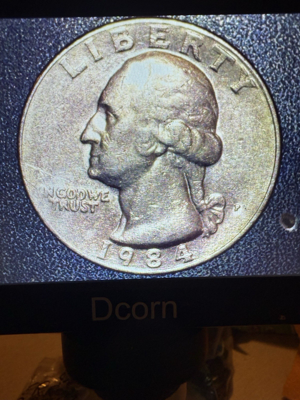 1984 P Washington Quarter. The Coin have an error missing the. In