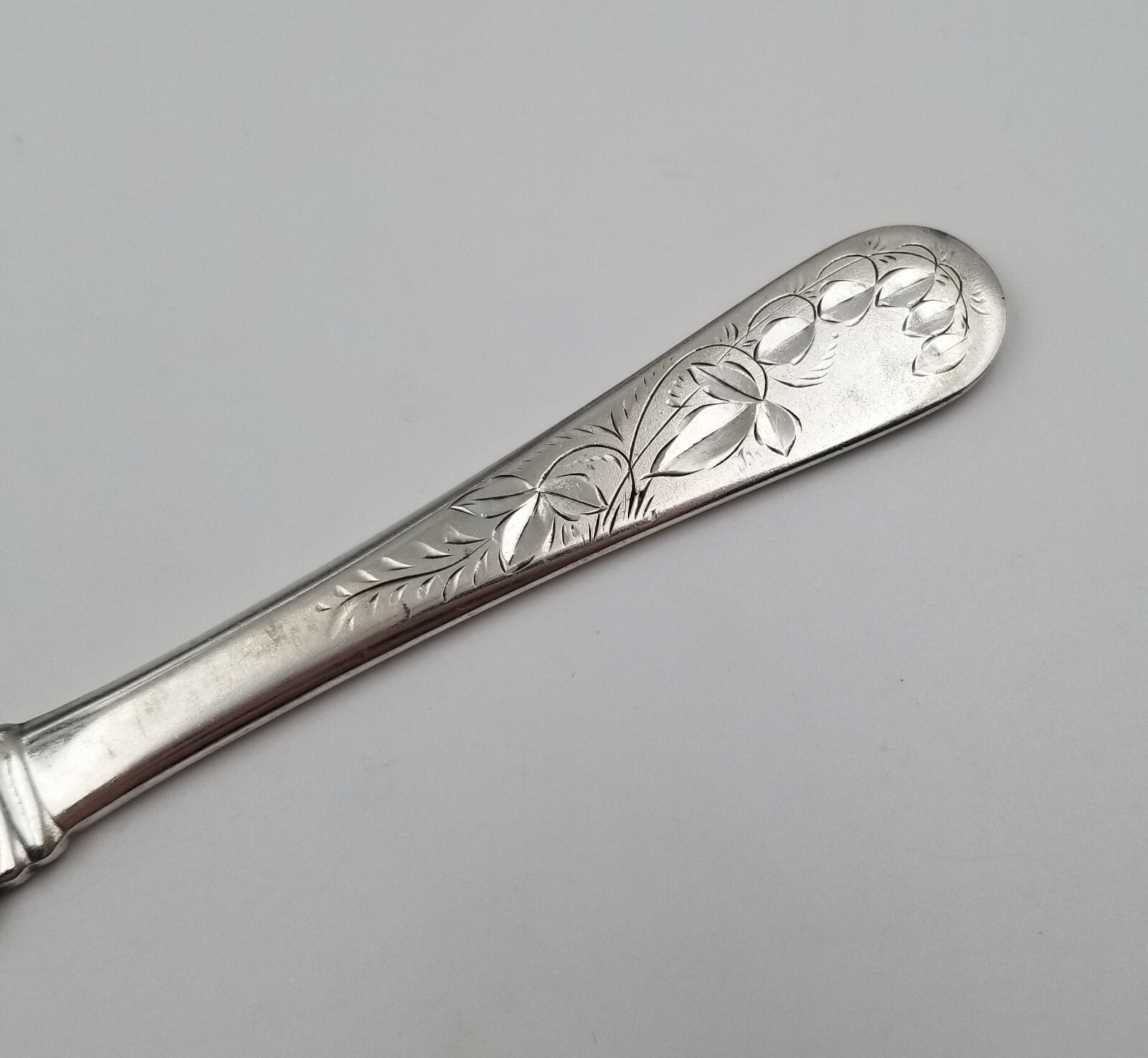 Flat Handle Junior / Breakfast Knife ~ Lily by Holmes & Edwards Silverplate 7.5″