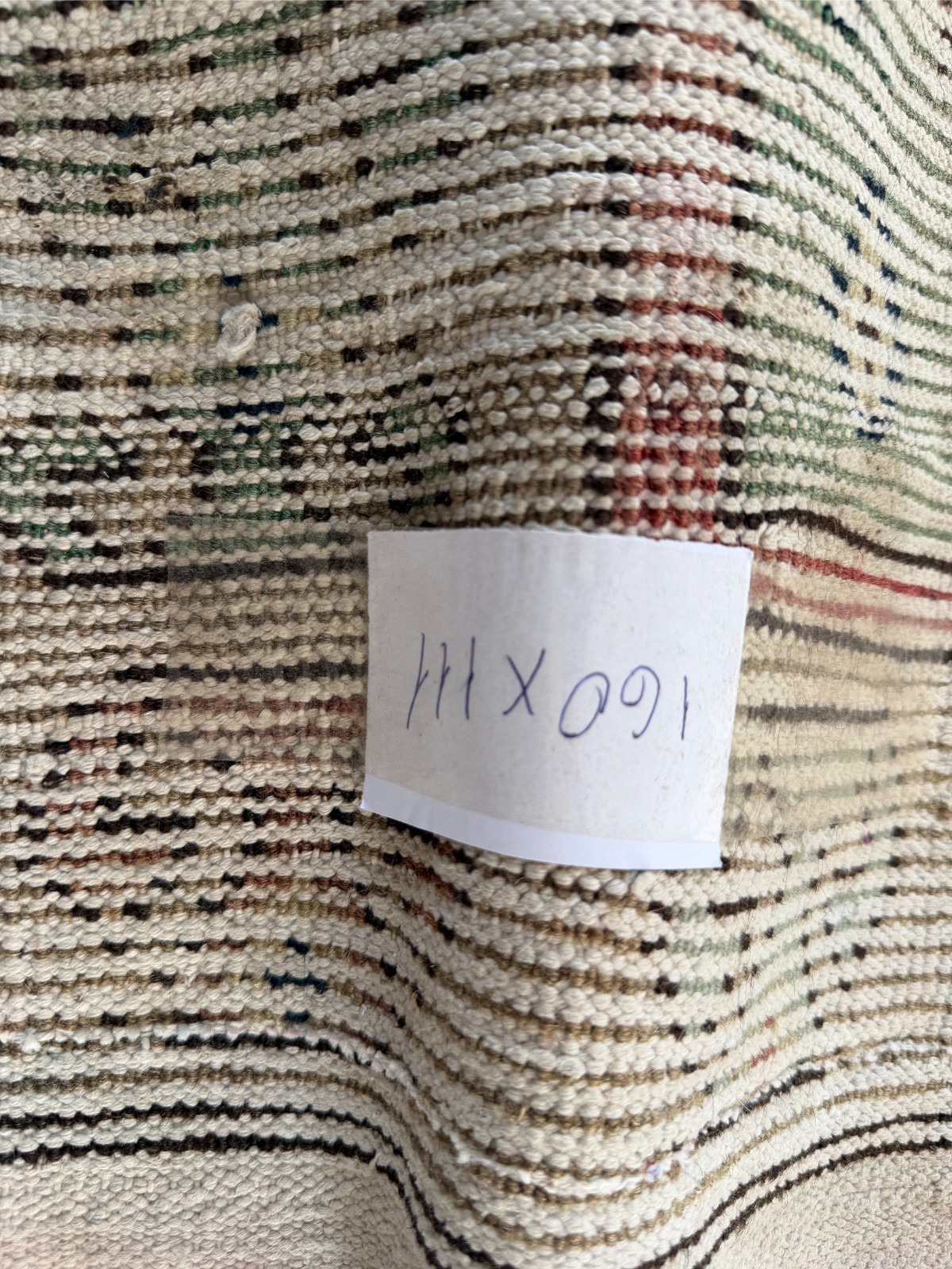 Vintage Turkish Oushak Rug 3×5 Ft, Handmade Anatolian Wool Rug Blue Boho Accent