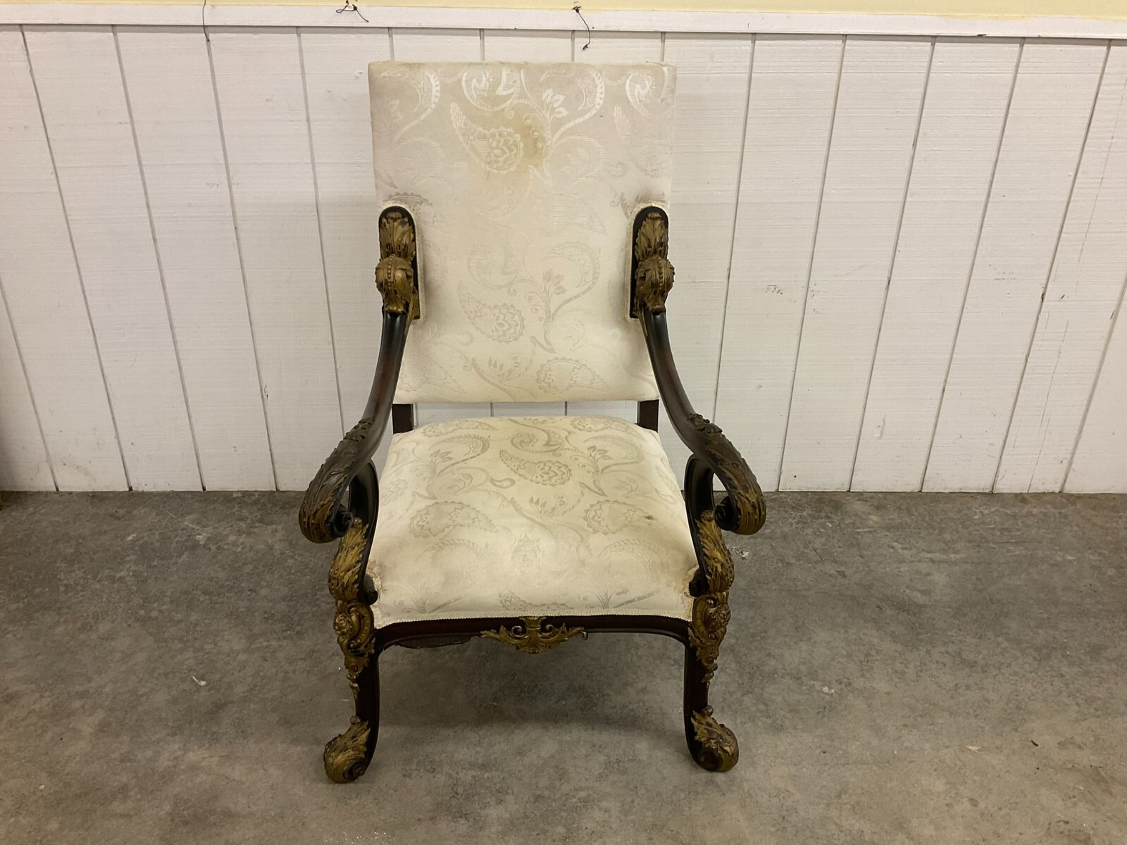 Antique Carved Gilt Throne Chair