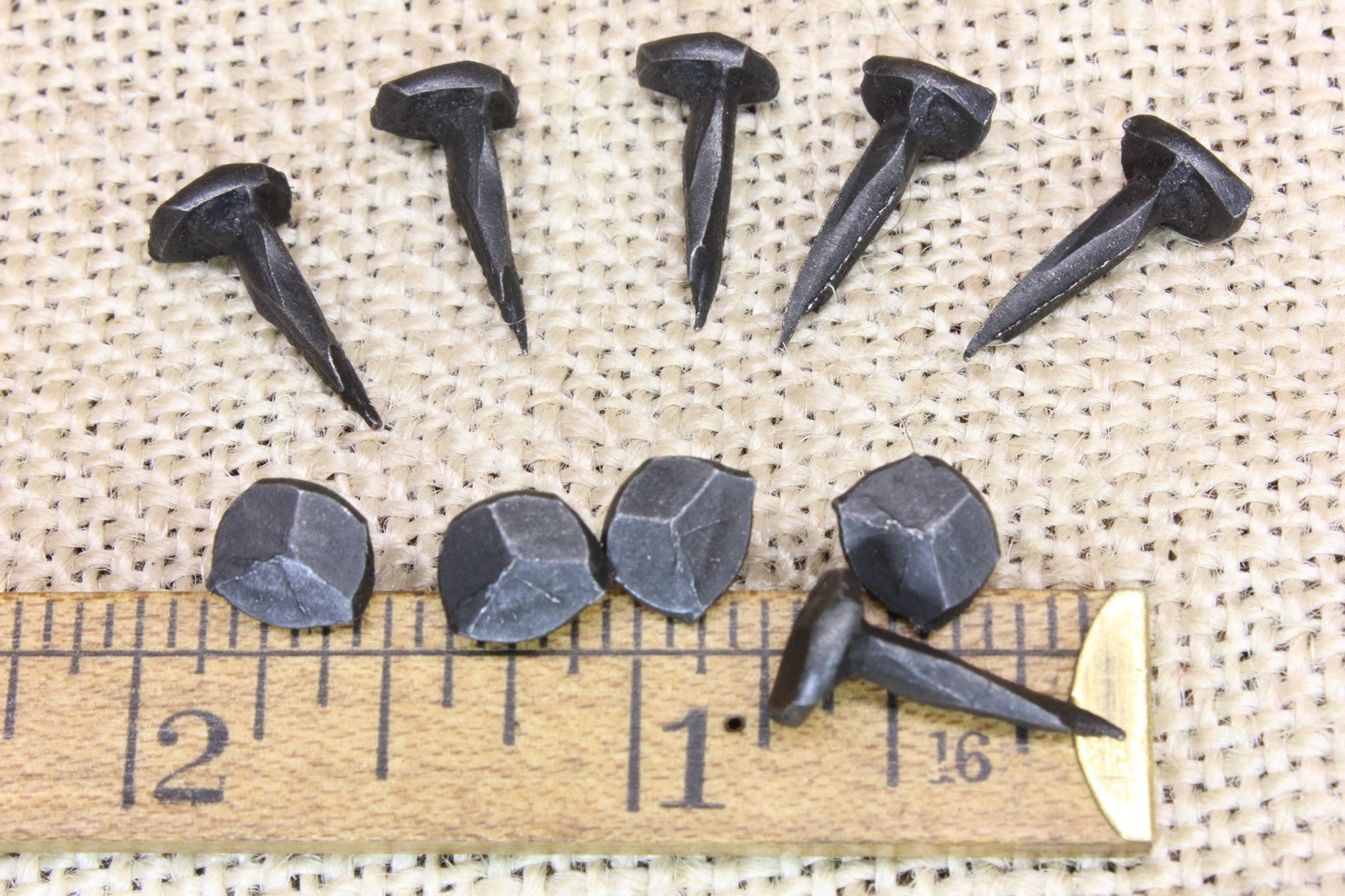 5/8″ Rosehead 5 Nails Square Wrought Iron Tacks Vintage Rustic Decorative Look