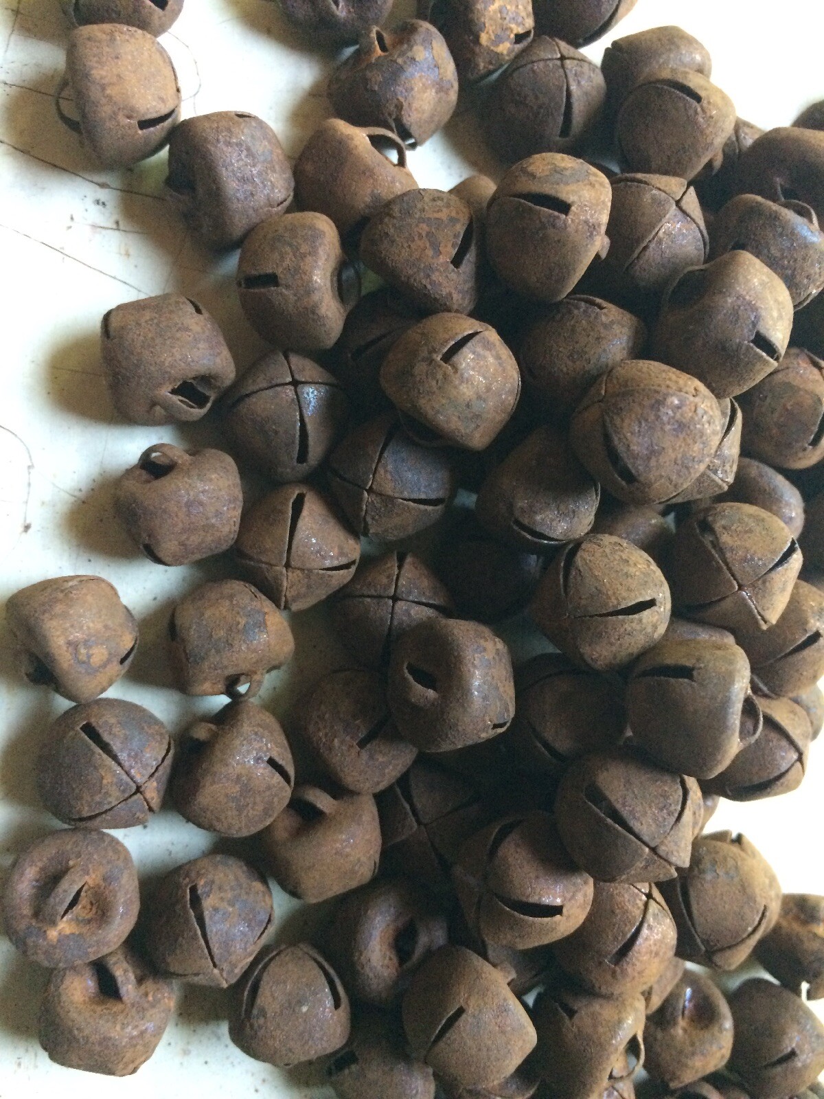 72~ Primitive Rusty Rust JINGLE BELLS Bell 12mm 1/2″ in .47″ Christmas Crafts *