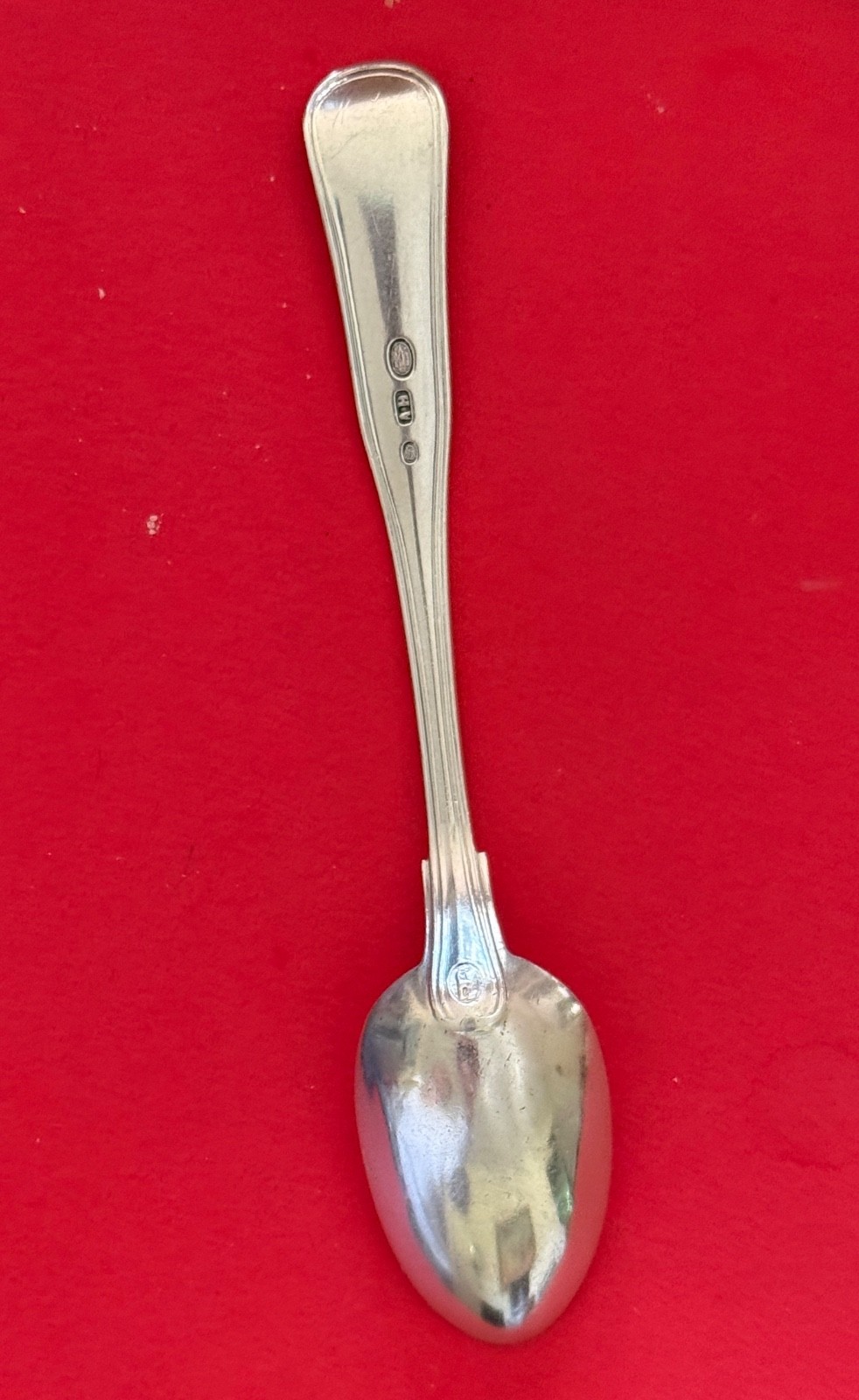 .830 Danish solid Silver Teaspoon/ Coffee c1893 Halberstadt/Groth Mono C Denmark