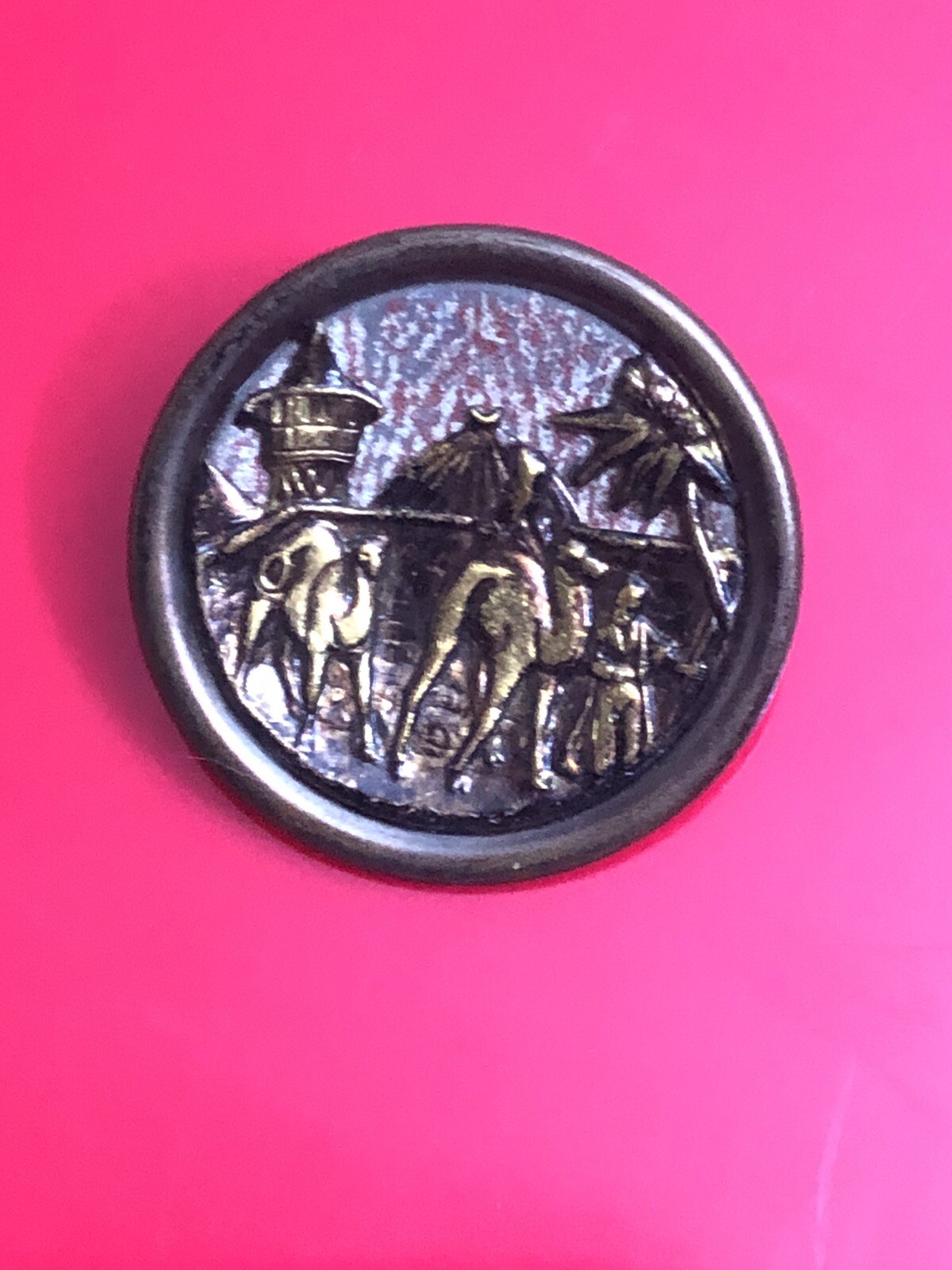 Brass Button “The Flight Of Mohammed From Mecca BBB pg568 #8. (50)