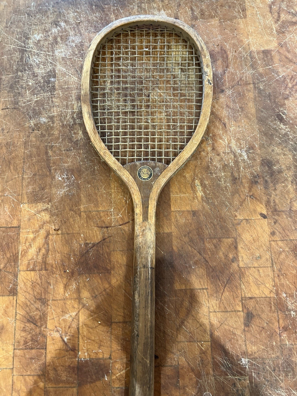 Vintage A.G. Spalding “Favorite” Wooden Tennis Racket