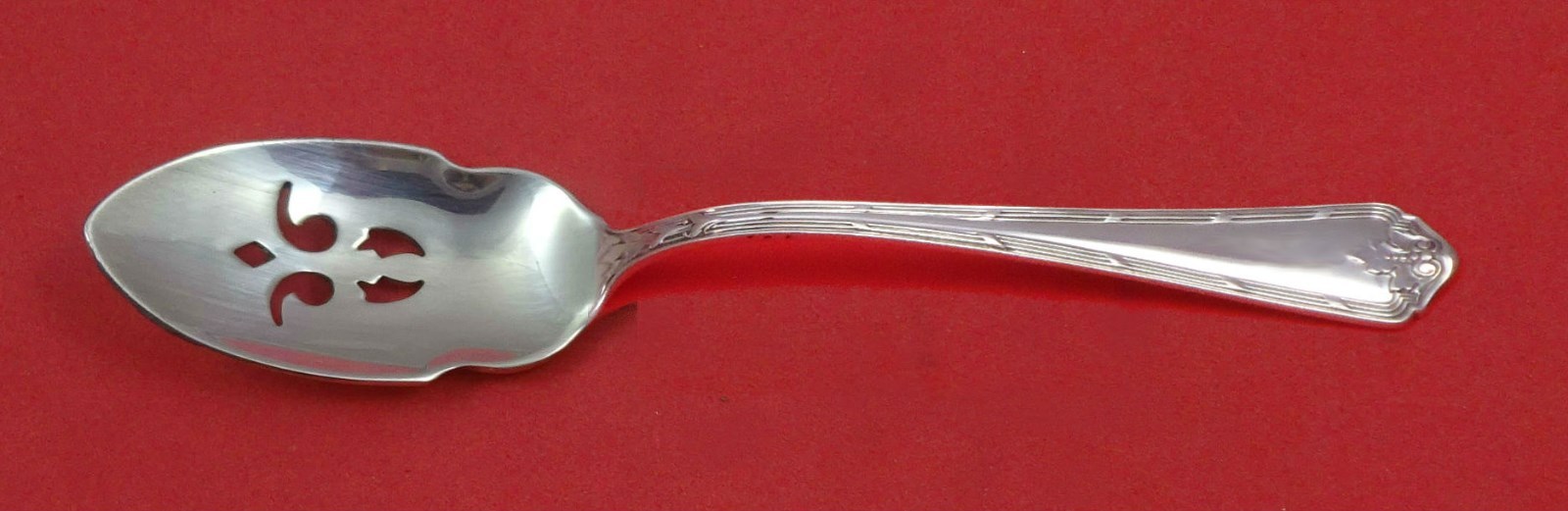 Rochambeau by Watson Sterling Silver Olive Spoon Pierced 5 3/4″ Custom Made
