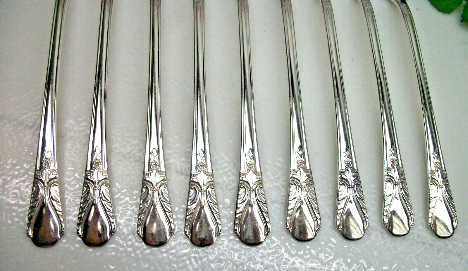 9 International Rogers AVALON Cabin Silverplate Grille Luncheon Forks 1940