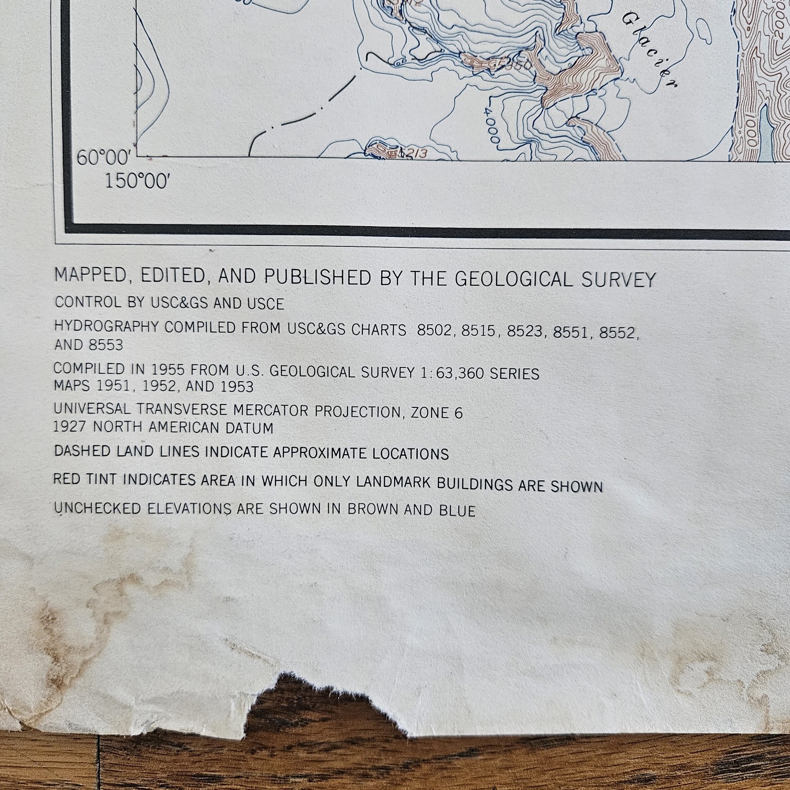 Vintage 1940-50’s Set Of USGS Seward, Anchorage, Tyonek Alaska Topographic Maps