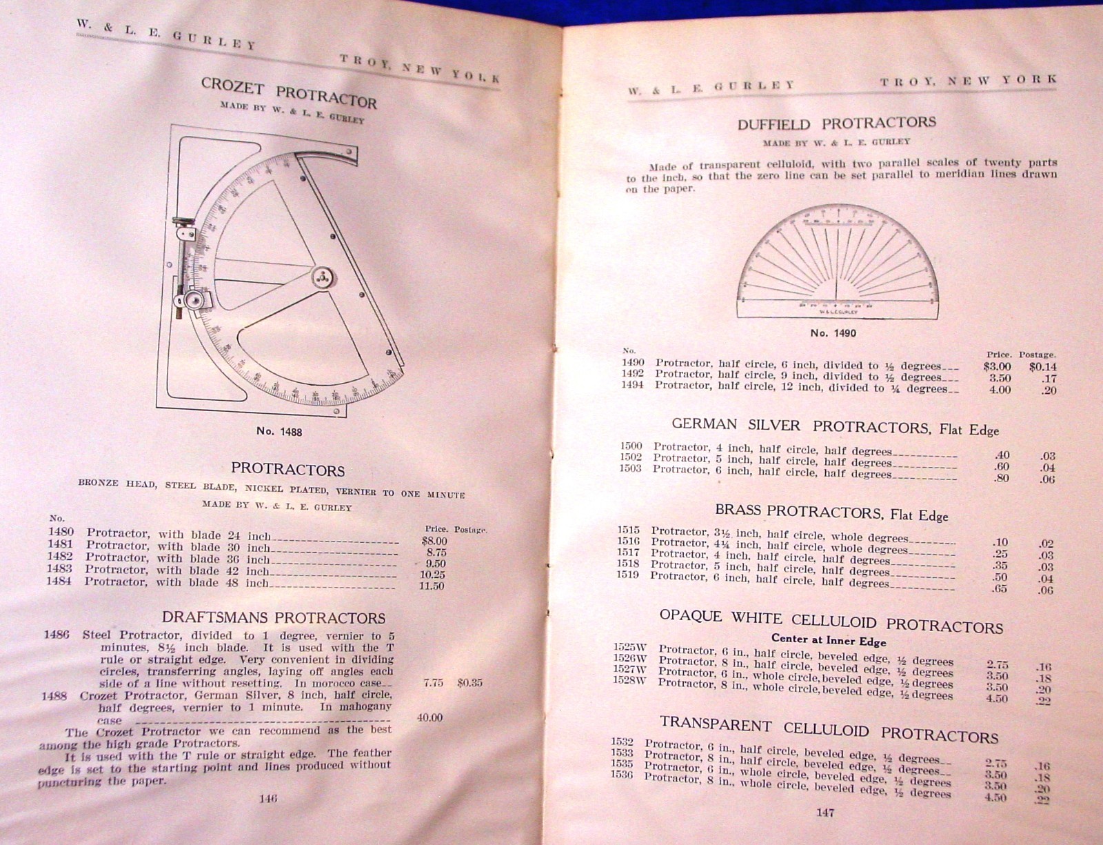 1915 Gurley Engineering Surveying & Drafting Insts. Catalog