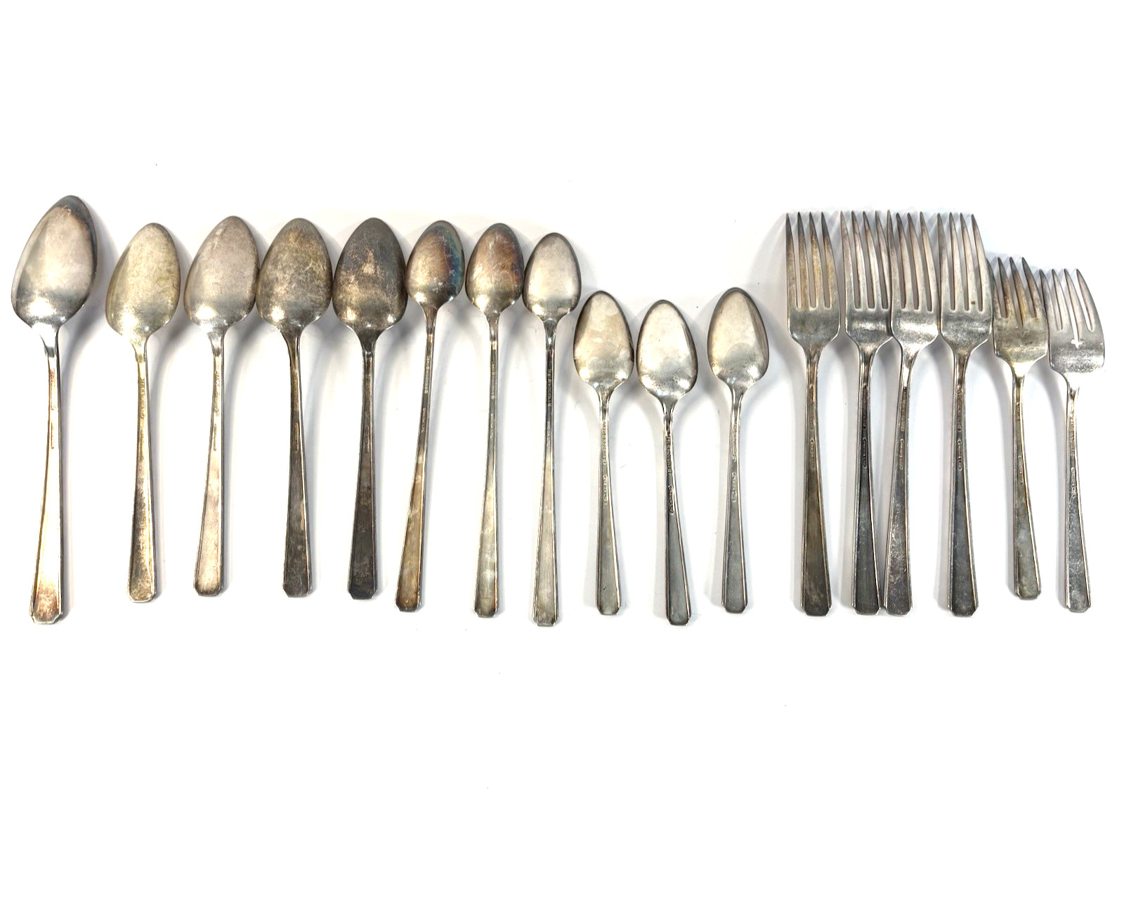 1881 Rogers Oneida LTD Silverplate Flatware Lot 17 Pc Spoons & Forks Vintage