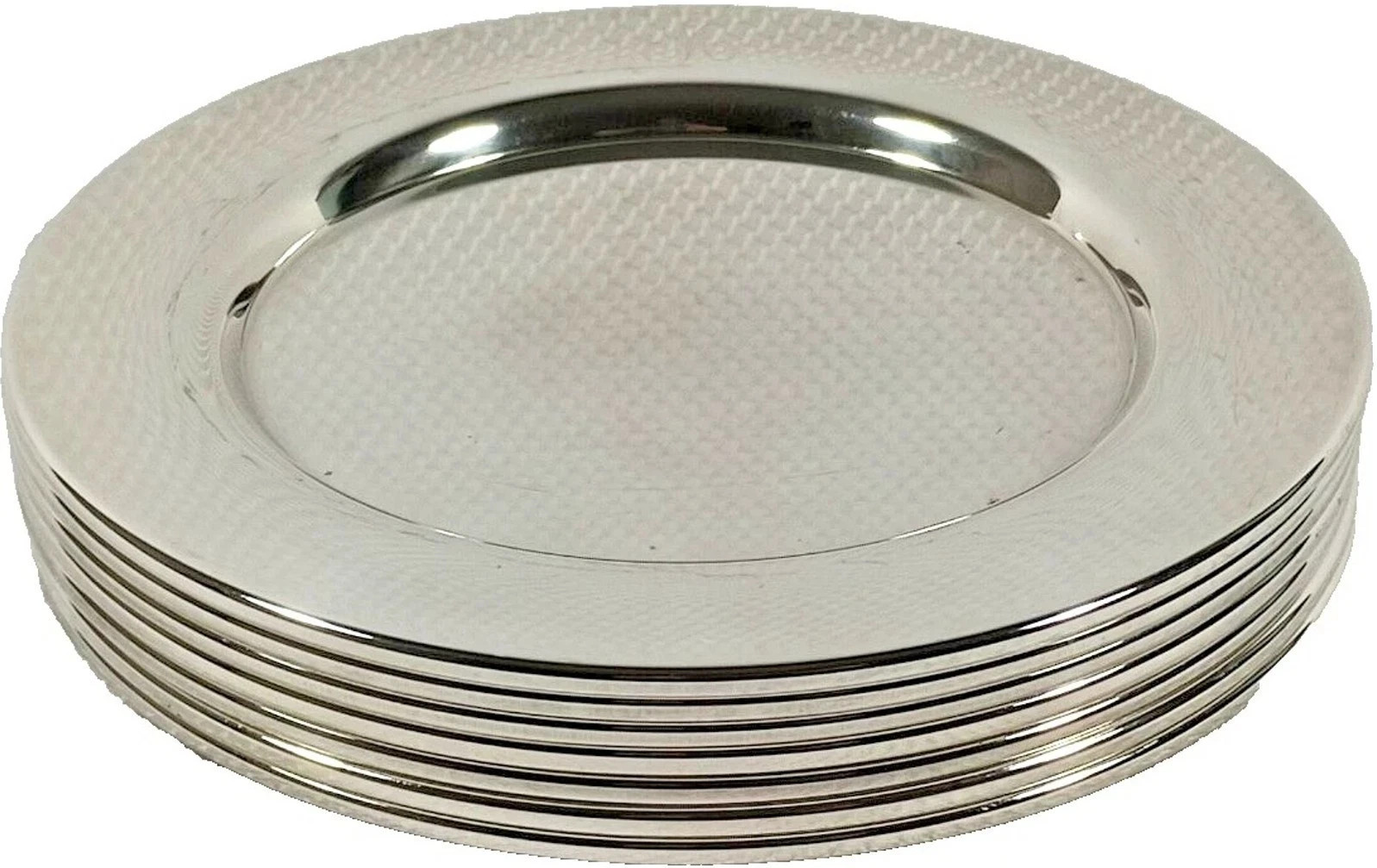 Vintage Wm. A. Rogers Silver Plated Bread Butter Dessert Plates Mono M Lot of 7