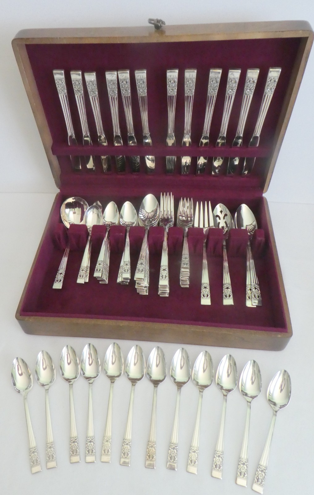 Oneida Community Coronation Silver Plate 12 5 Pc Place Settings 100 Pcs Total