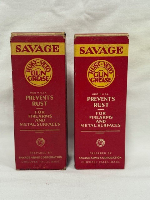 Savage Arms RustVeto Gun Grease Tubes Vintage 2pk Collectors pack