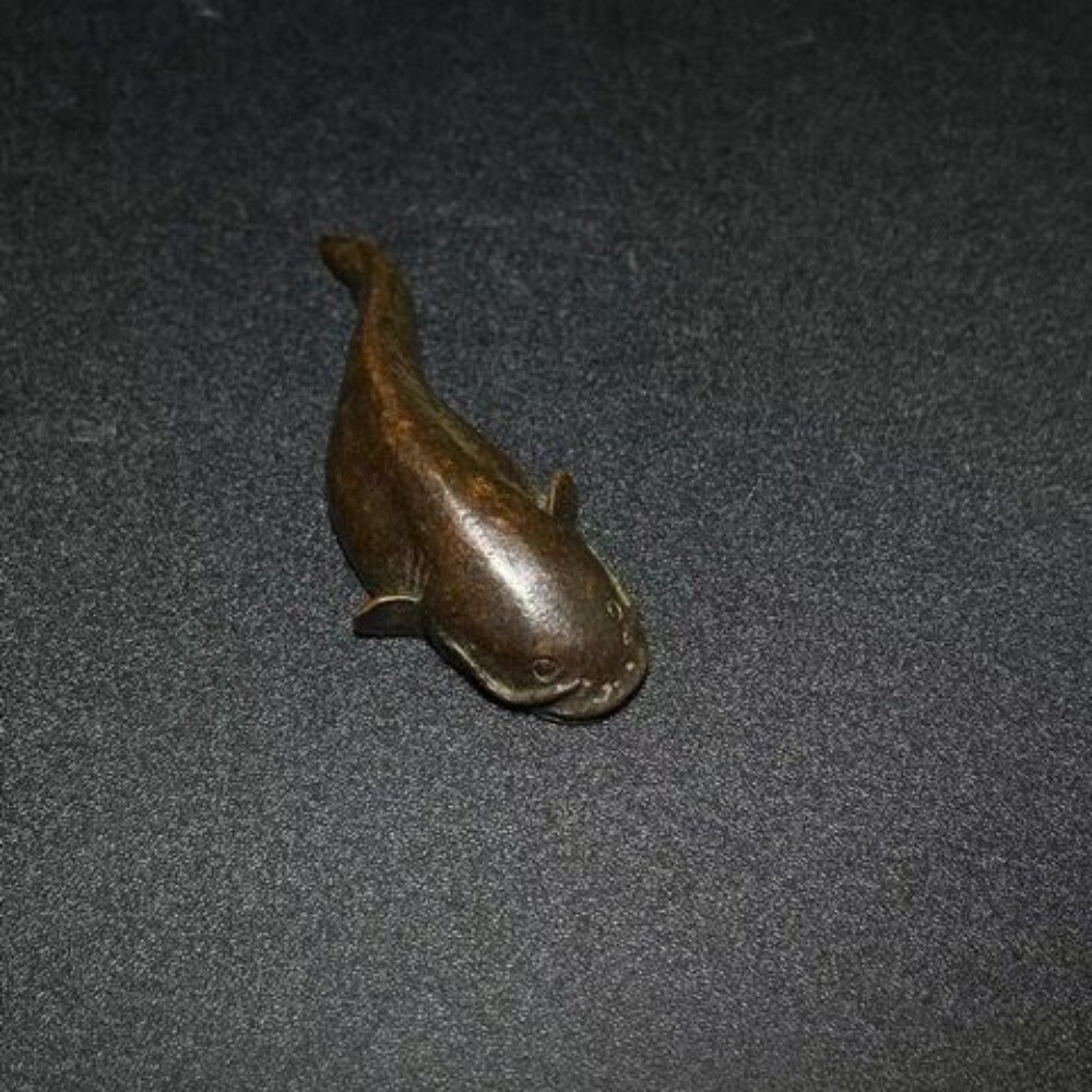 Copper Catfish Tea Pet Handmade Japanese Creative Tea Table Decor Accessory