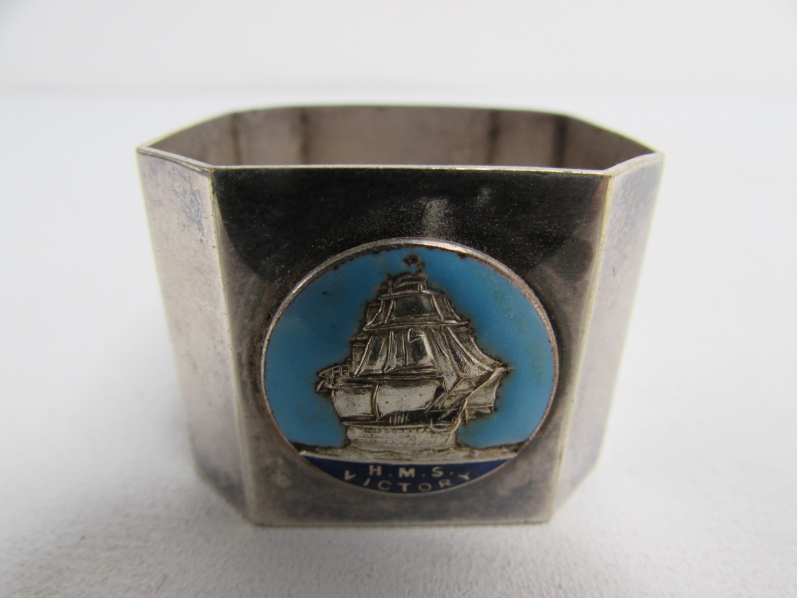 (ref288AT1) Antique HMS Victory Napkin Ring