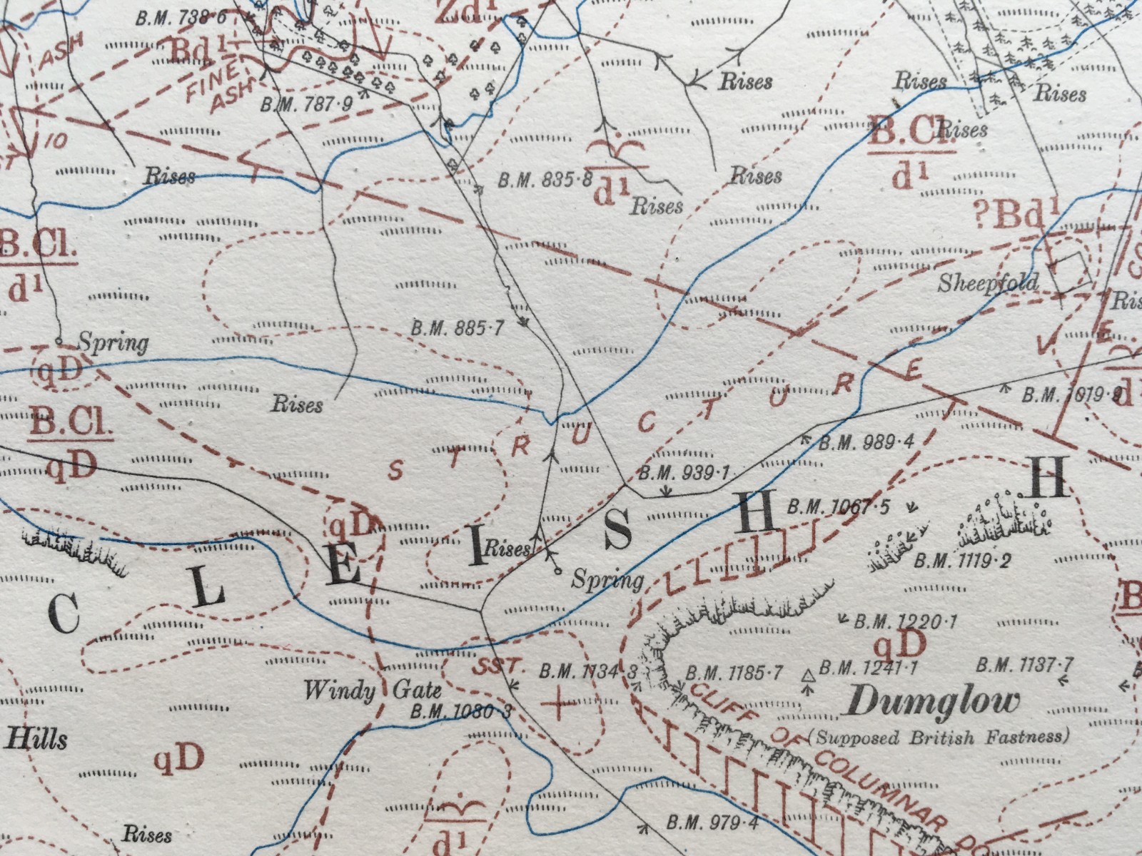 Geological Map of the Cleish Hills, Fife. Edition of 1920. Fifeshire XXV. SE.