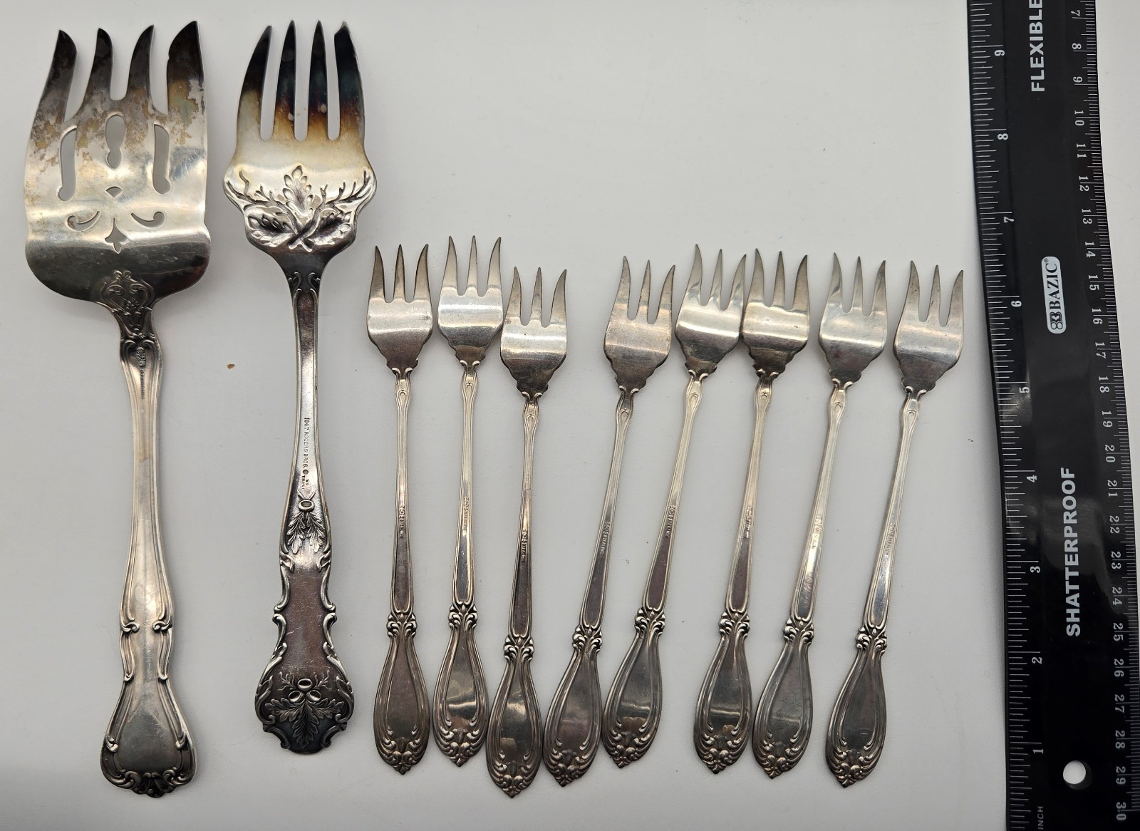 Antique 1905 Frank M Whiting Victoria-Florence Sterling Silverware Service for 8