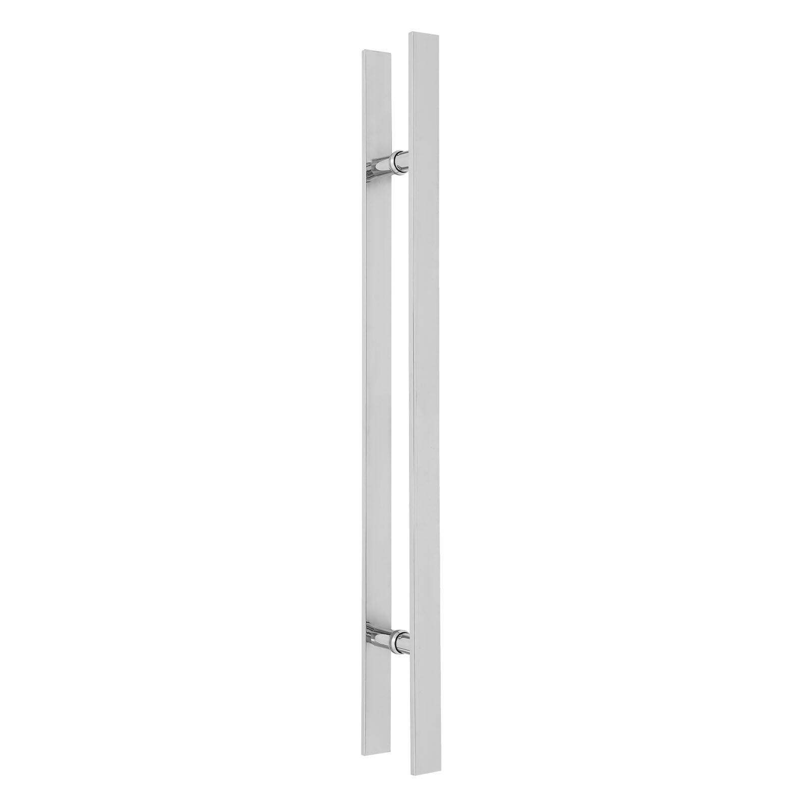 Pair Stainless Steel Push-Pull Barn Door Handles 89.5 × 4.06 cm Modern Silver