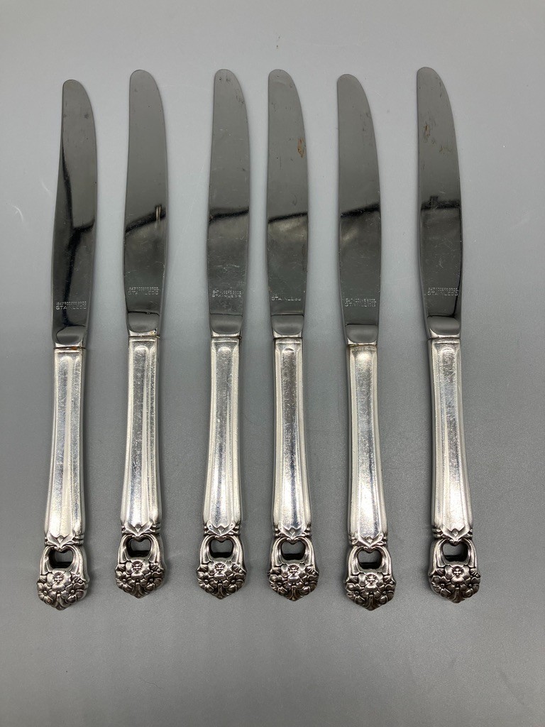 LOT OF 17 ROGERS BROS ETERNALLY YOURS SILVERPLATE FLATWARE HR INITIALS