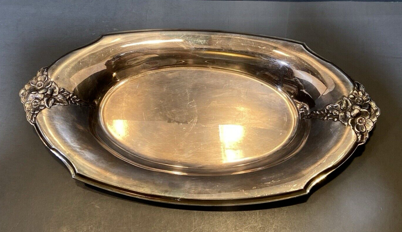 VTG Wilcox International Silver Bread Serving Tray Platter 7119 Silverplate Oval