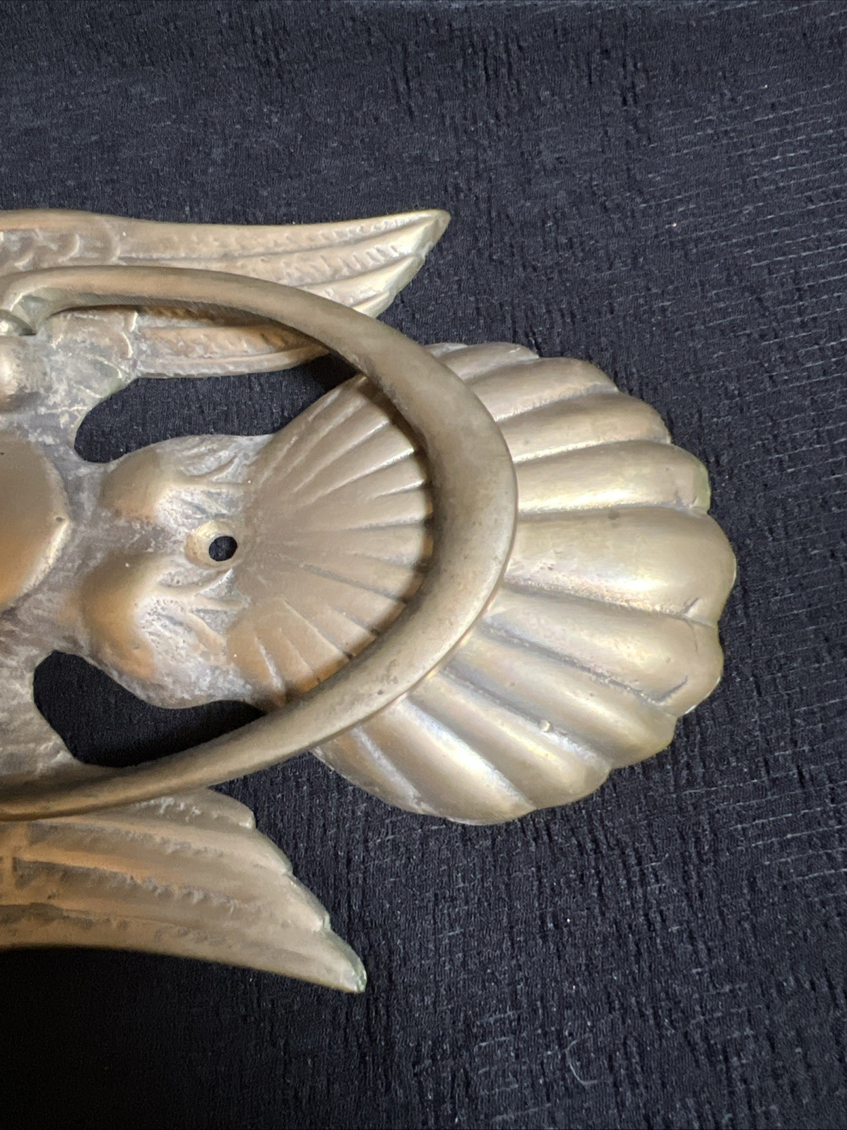 Vote Rage Cast Metal Eagle Door Knocker Wall Decor Patriotic Federal Style 7.5”