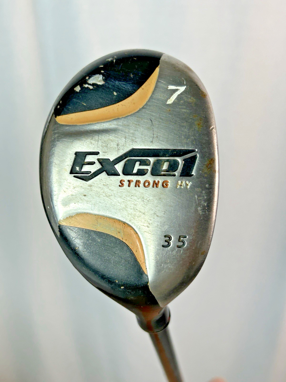 Pinemeadow Golf Excel Strong 7 Hybrid 35 Club w/ Firm Graphite R Flex Shaft RH
