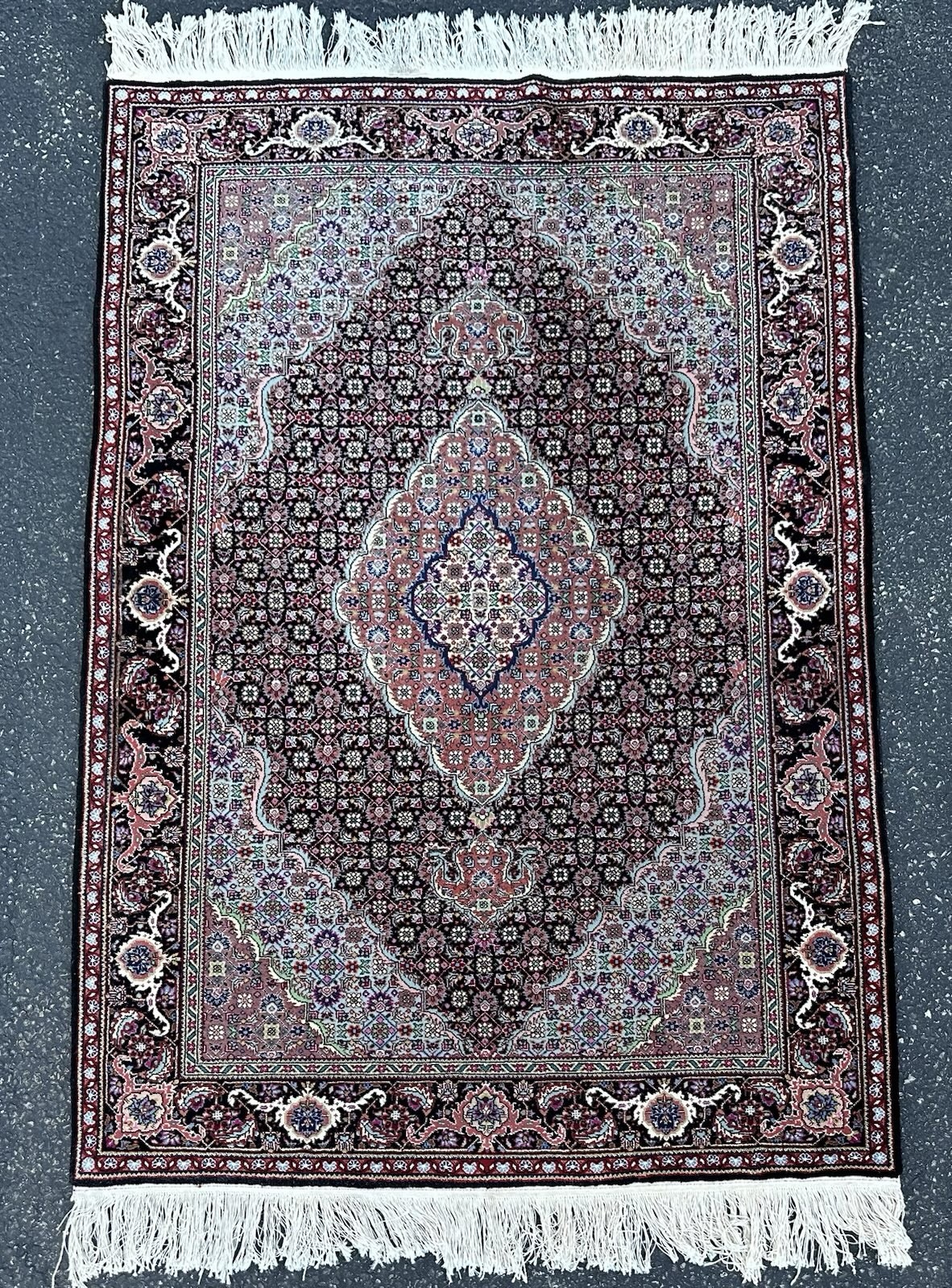 HIGH KPSI 50+ RAJ FINE RUG KORK WOOL SILK ACCENTS RUG 3.8×5.5 WE HAVE MORE