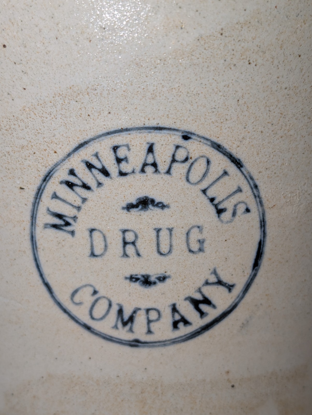 Red Wing Stoneware Advertising Shoulder Jug Minneapolis Drug Company 1 Gallon