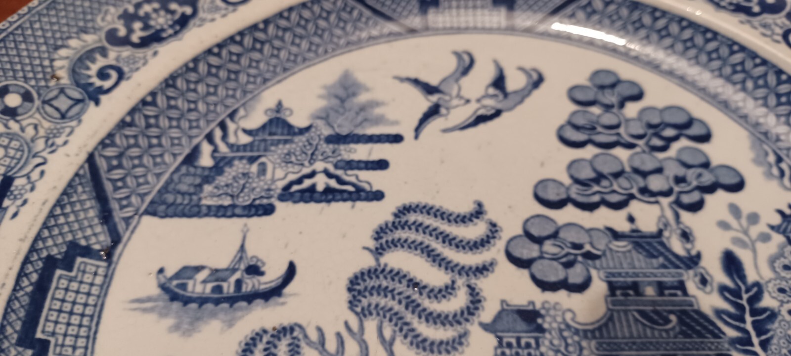 Willow Pattern Food Warming Plate 26 Cm