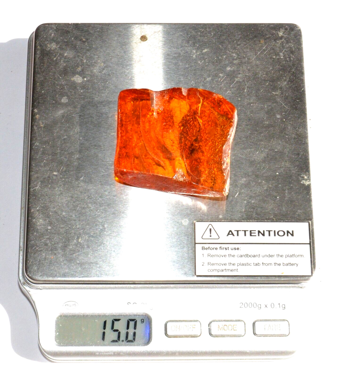 RUSSIAN SOVIET BALTIC AMBER BEAD GEMSTONE ROCK STONE PENDANT NECKLACE PIN BROOCH
