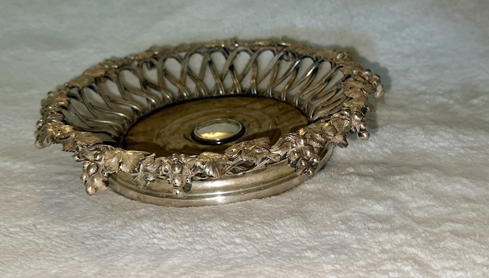 Antique Electroplate Silver Wine Bottle Coaster by Elkington & Co. 1850
