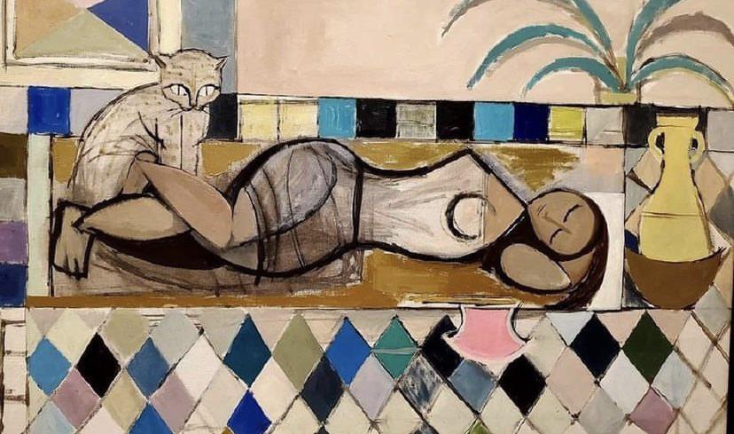 Jewad Selim Siesta Art Print Middle Eastern Figure Decor