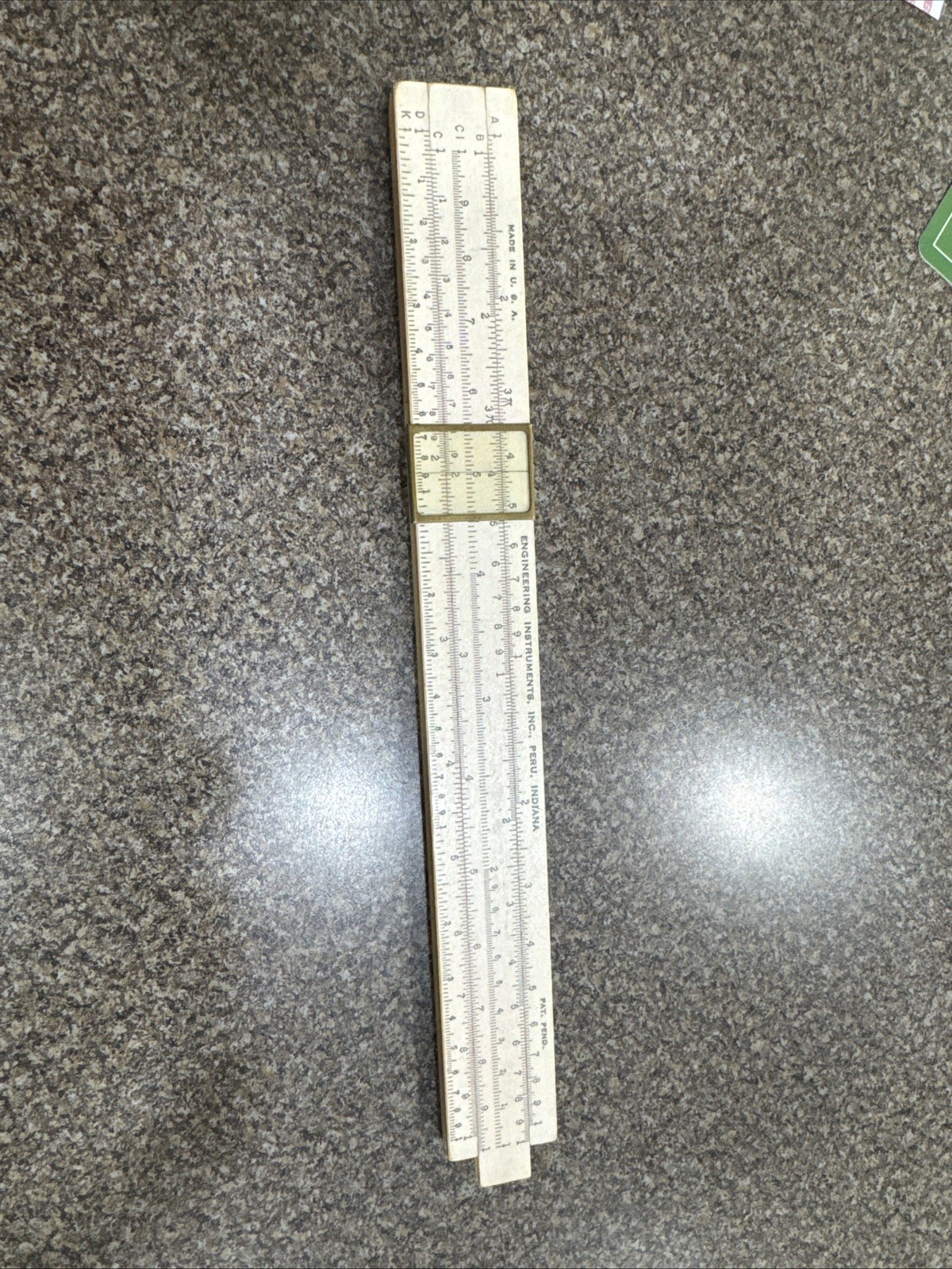 SLIDE RULE MODEL 250-BT, Engineering Instruments Inc, Peru Indiana (10.5″
